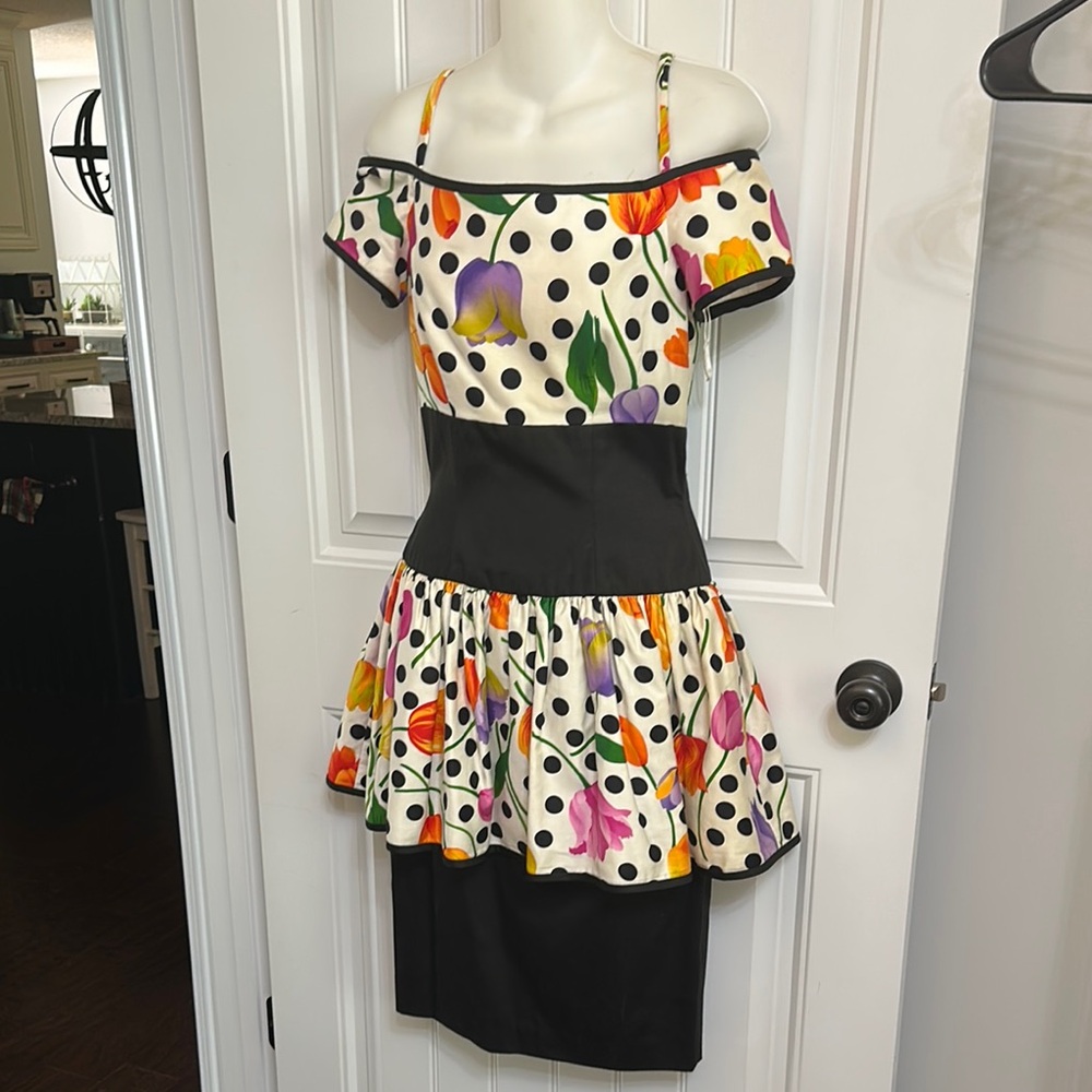 Lillie Rubin Iconic Vintage 80’s Peplum Dress Size 6